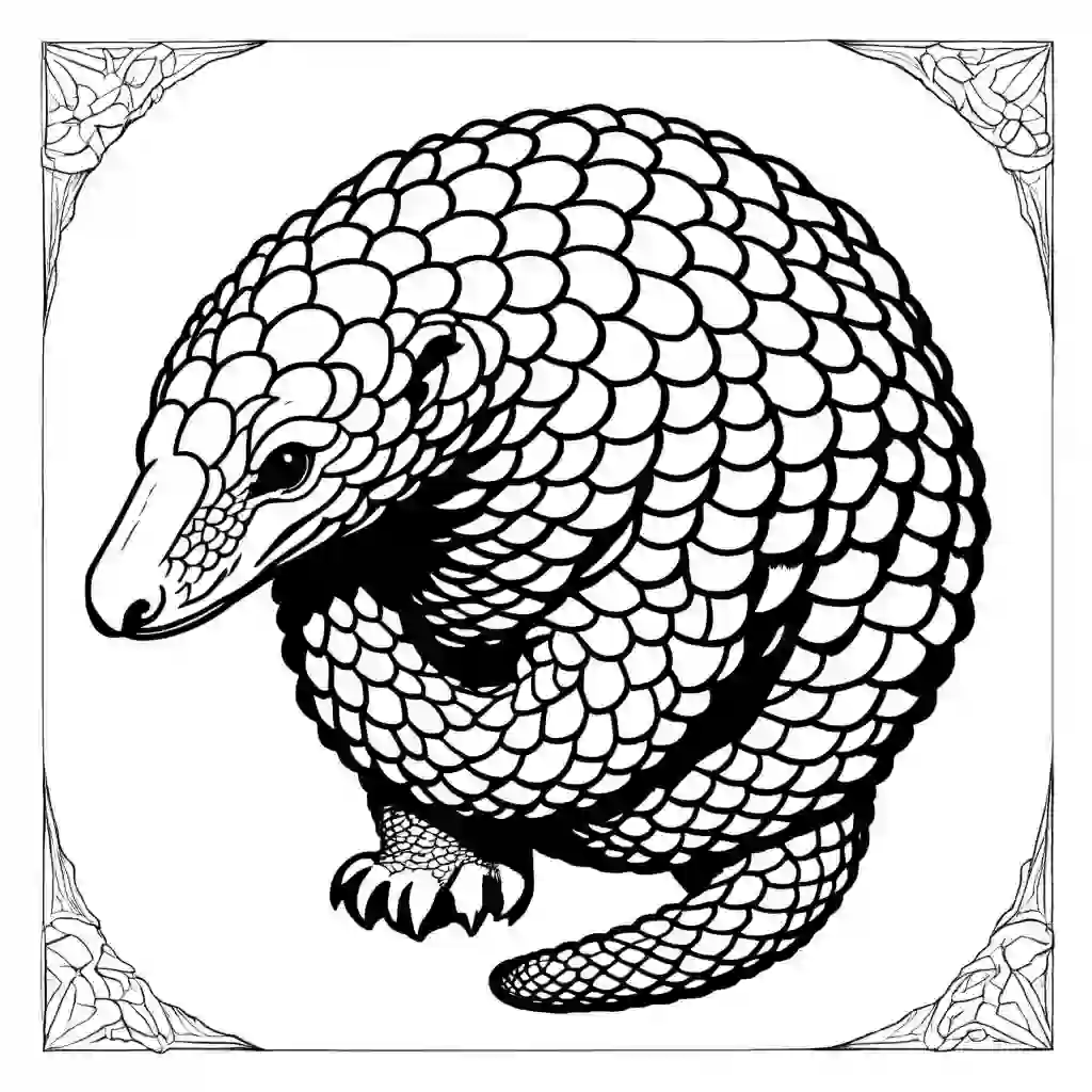 Pangolins coloring pages